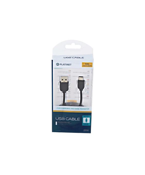 PLATINET TYP C CABLE 2A 1M BLACK PUCTC1B-3572
