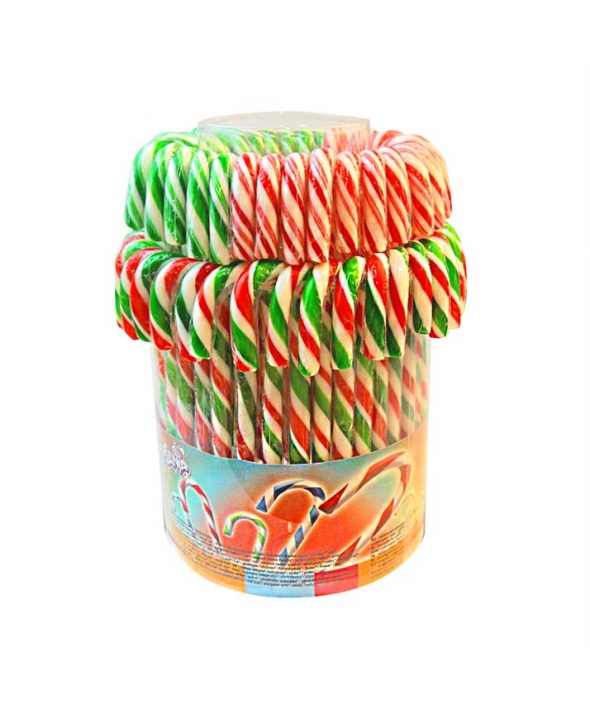 Lizak Laska Candy Cane 3 kolory 12g op 72szt-3589